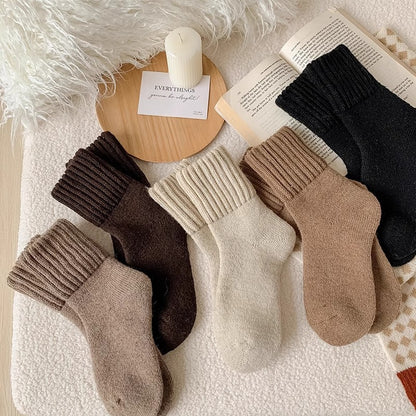 Neutral Winter Warm Thick Crew Socks