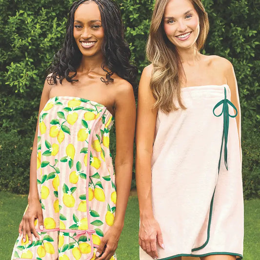 Light Pink + Green Bow Spa Wrap