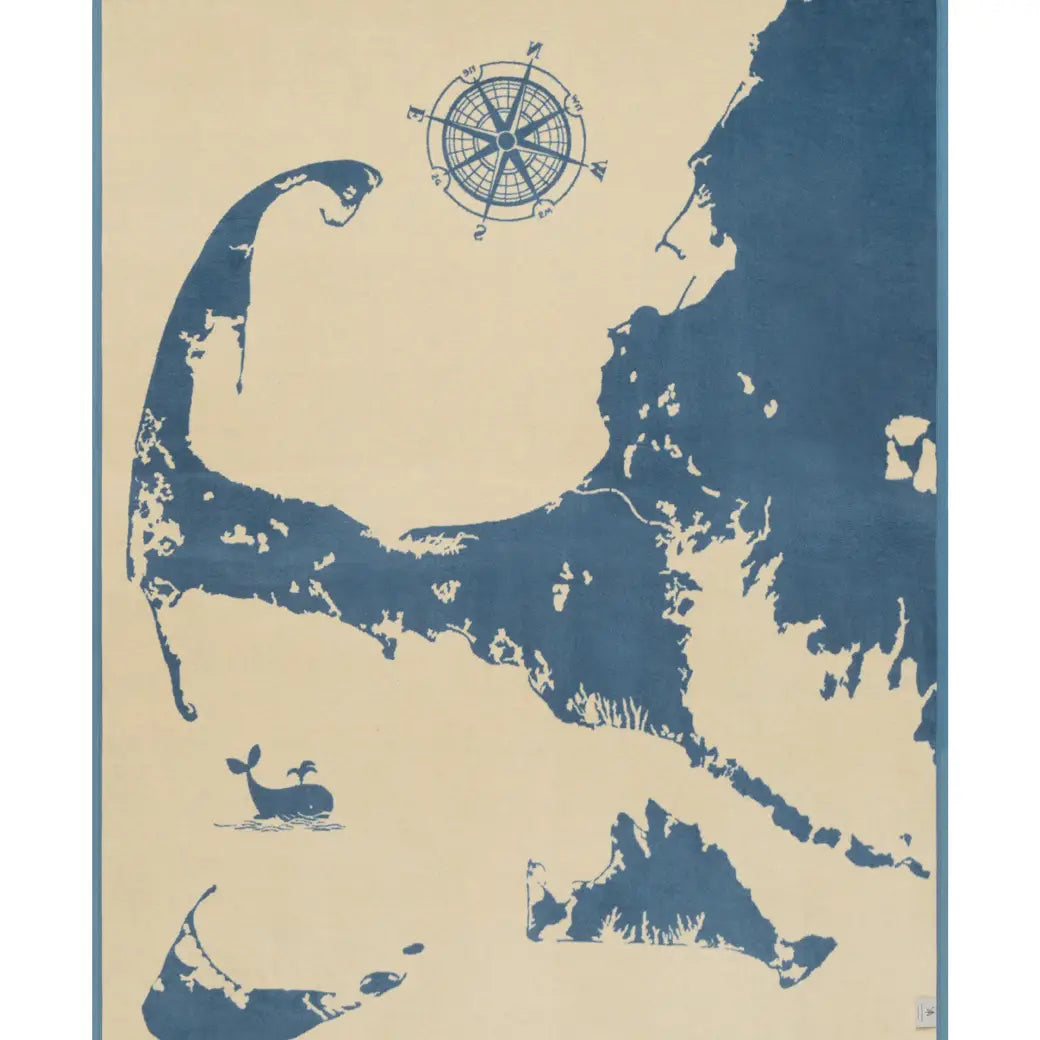 ChappyWrap Cape and Islands Ocean Blue Blanket