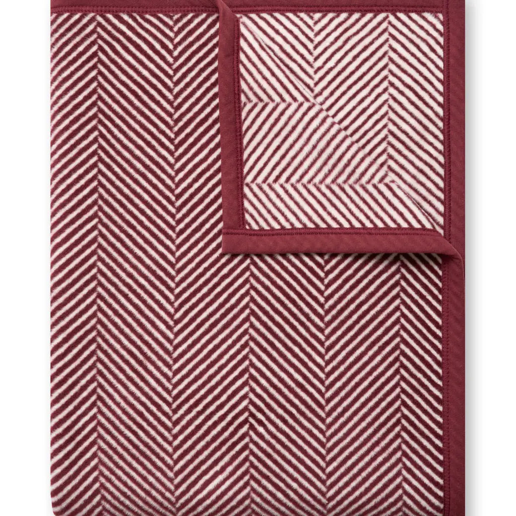 ChappyWrap Harborview Herringbone Maroon Blanket