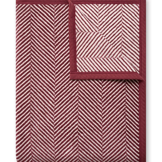 ChappyWrap Harborview Herringbone Maroon Blanket