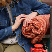 Load image into Gallery viewer, ChappyWrap Harborview Herringbone Desert Red Blanket
