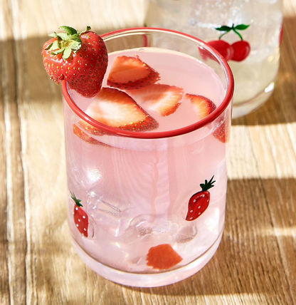 Strawberry Hand-Painted Glass