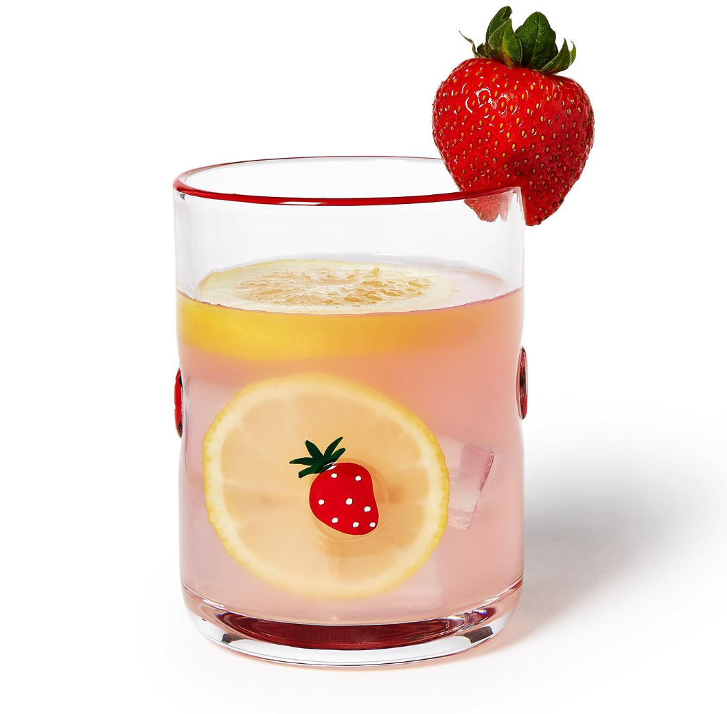 Strawberry Hand-Painted Glass