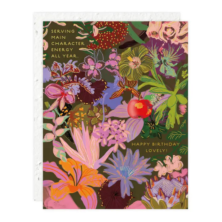 Midnight Blooms Birthday Card