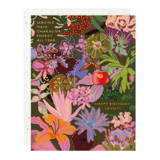 Midnight Blooms Birthday Card