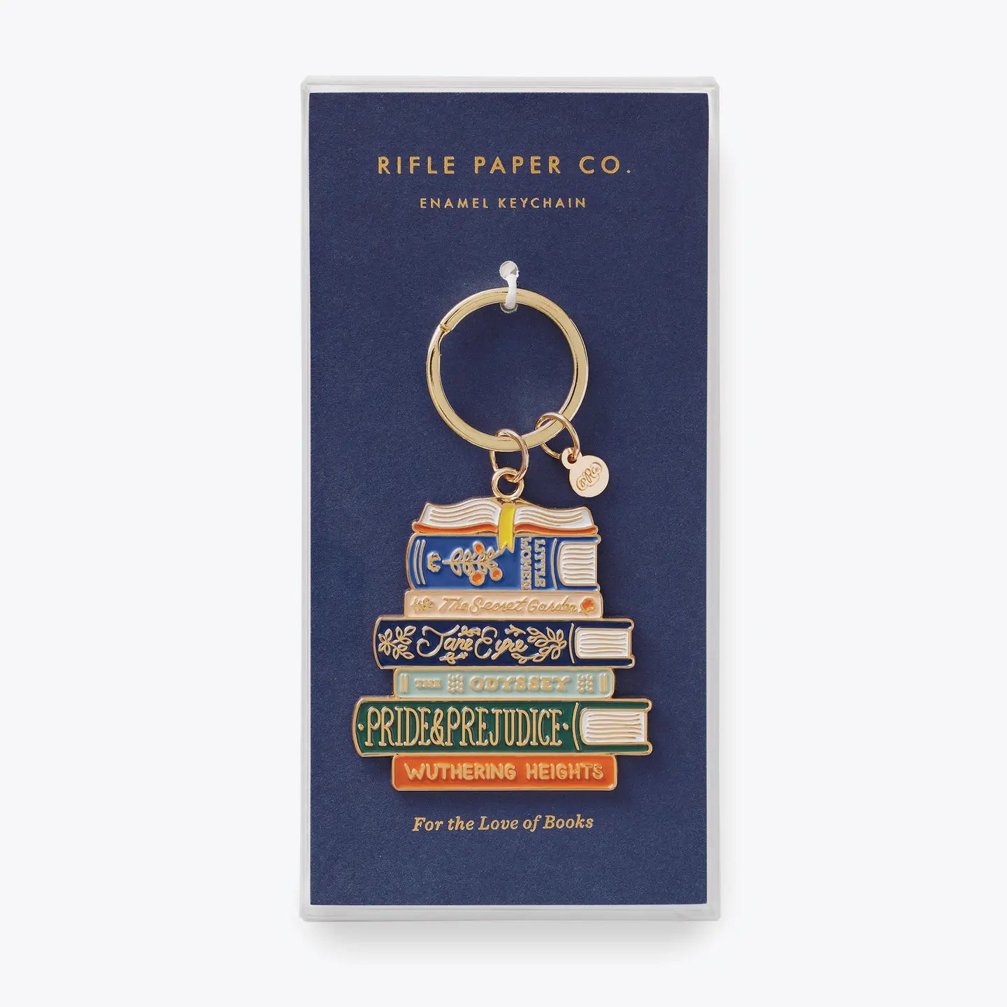 Book Club Enamel Keychain