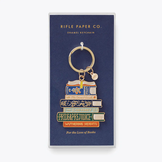 Book Club Enamel Keychain