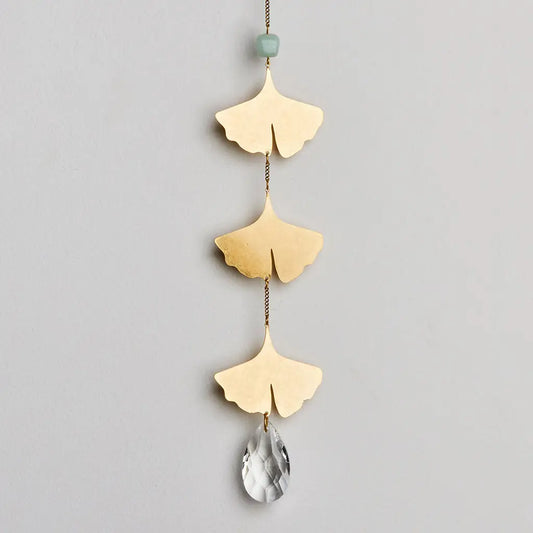 Suncatcher- Botanical Leaf/Amazonite