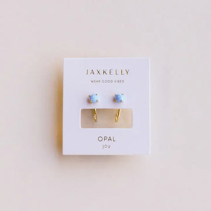 Opal // Joy // Huggie Earrings