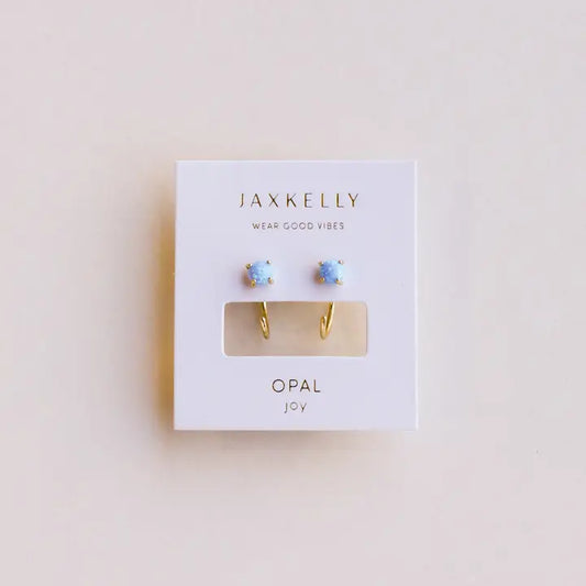 Opal // Joy // Huggie Earrings