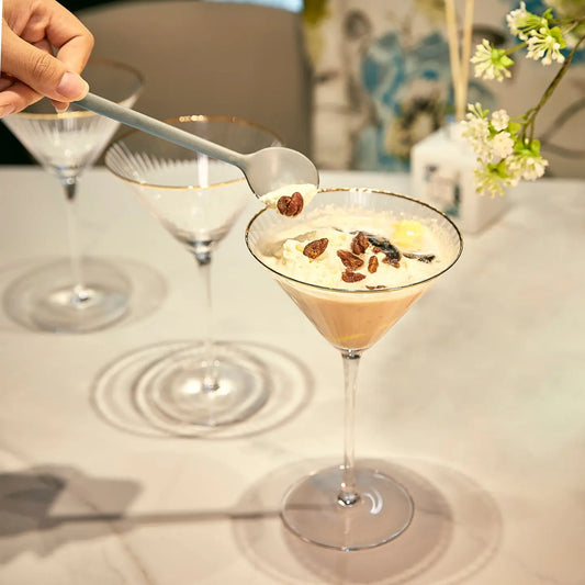 Gold Rim Classic Manhattan Martini Glasses | Set of 4