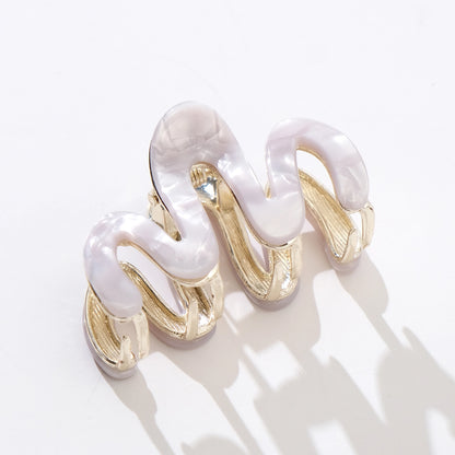 Willow Mini Coastal Squiggle Metal Claw Clip