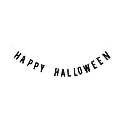 Velvet Puffy Happy Halloween Banner