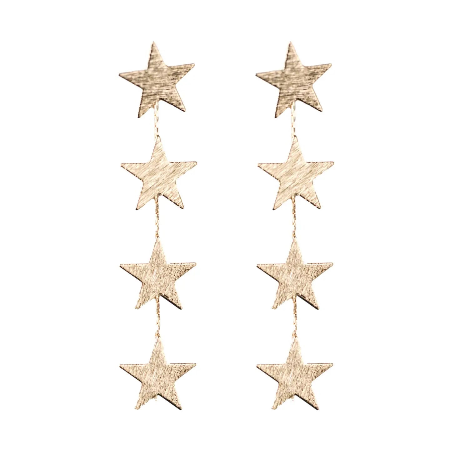 Gold Star Duster Drop Earrings