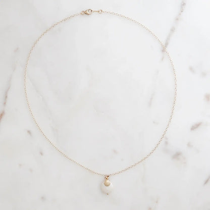 Pearl & Scallop Shell Necklace