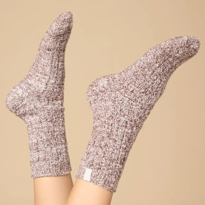 Cozy Marshmallow Crew Socks with Grippers