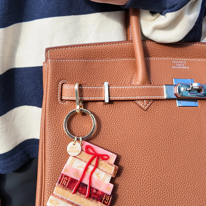 Bow Bookstack Bag Charm + Keychain