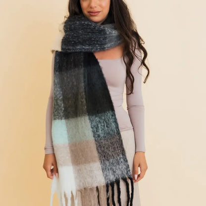 Cozy Breeze Oversized Fringe Scarf