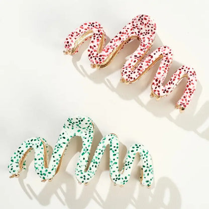 Willow Holiday Large Squiggle Metal Claw Clip