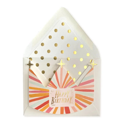 Bright Stripes Birthday Crown Card