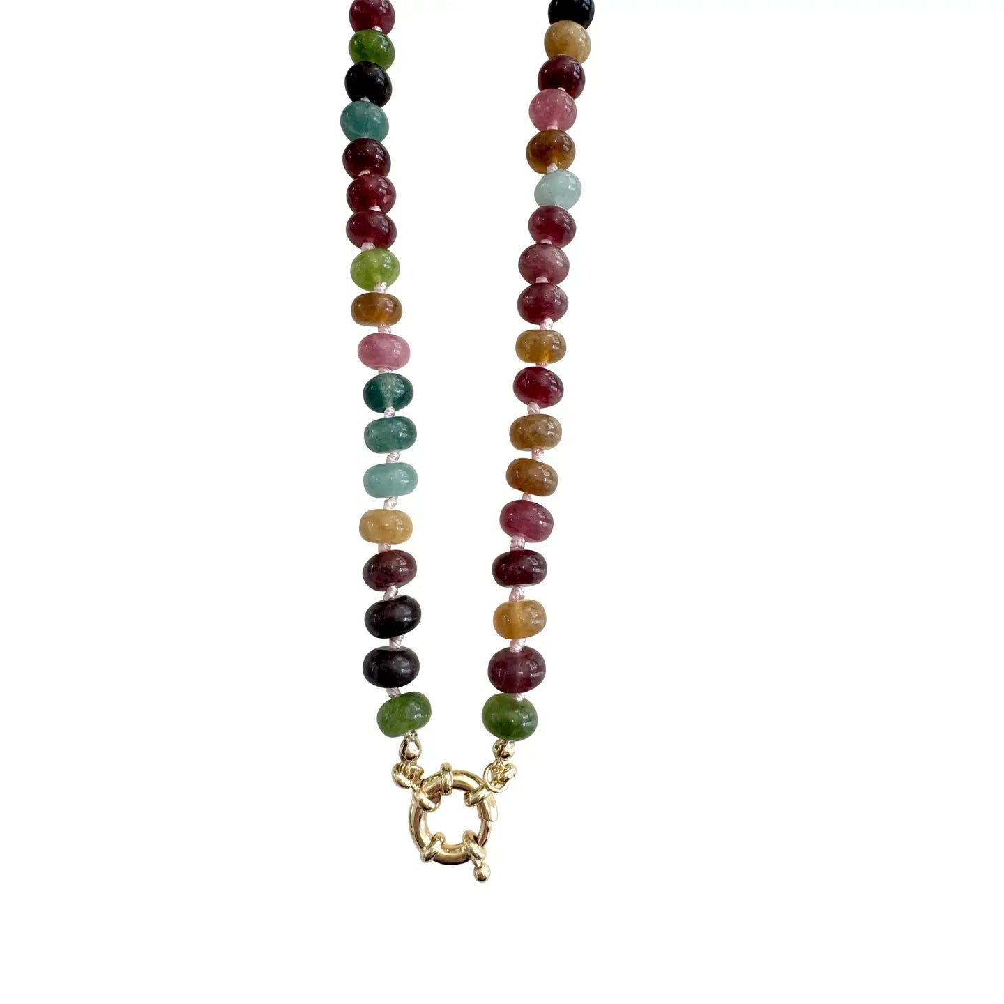 Bria Stone Necklace- Multicolor Agate