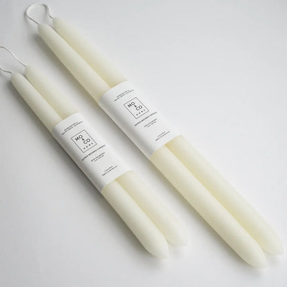 10" Beeswax Dipped Tapered Candles