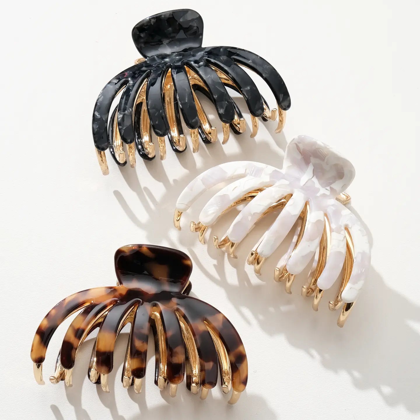 Hailey Vintage Large Gold Metal Octopus Claw Clip