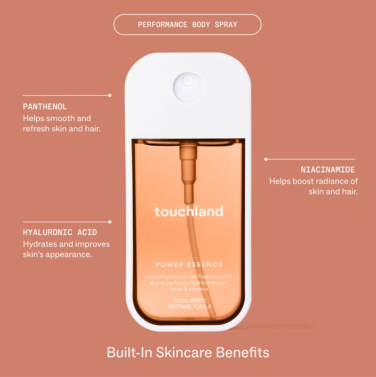 Touchland Performance Body Spray - Total Serve