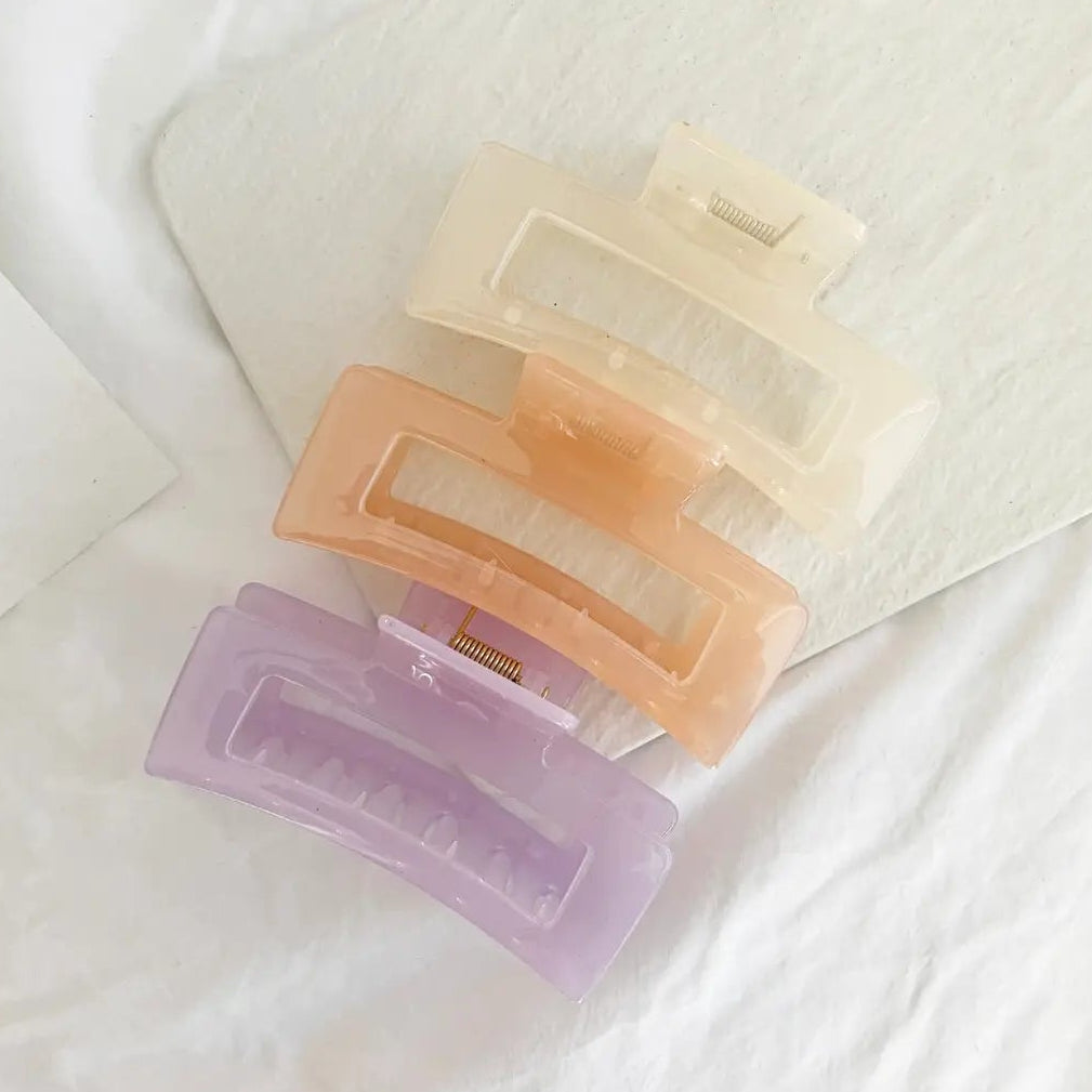 Jumbo Jelly Hair Clips - 4 Inch