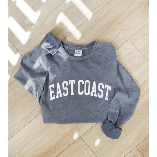 East Coast Mineral Washed Long Sleeve Graphic