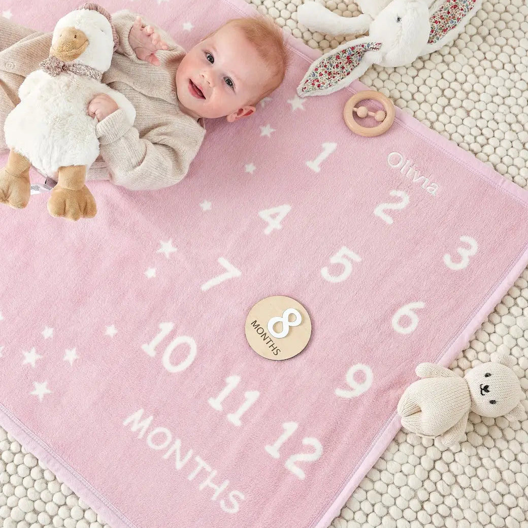 ChappyWrap Milestone Mini Blush Blanket