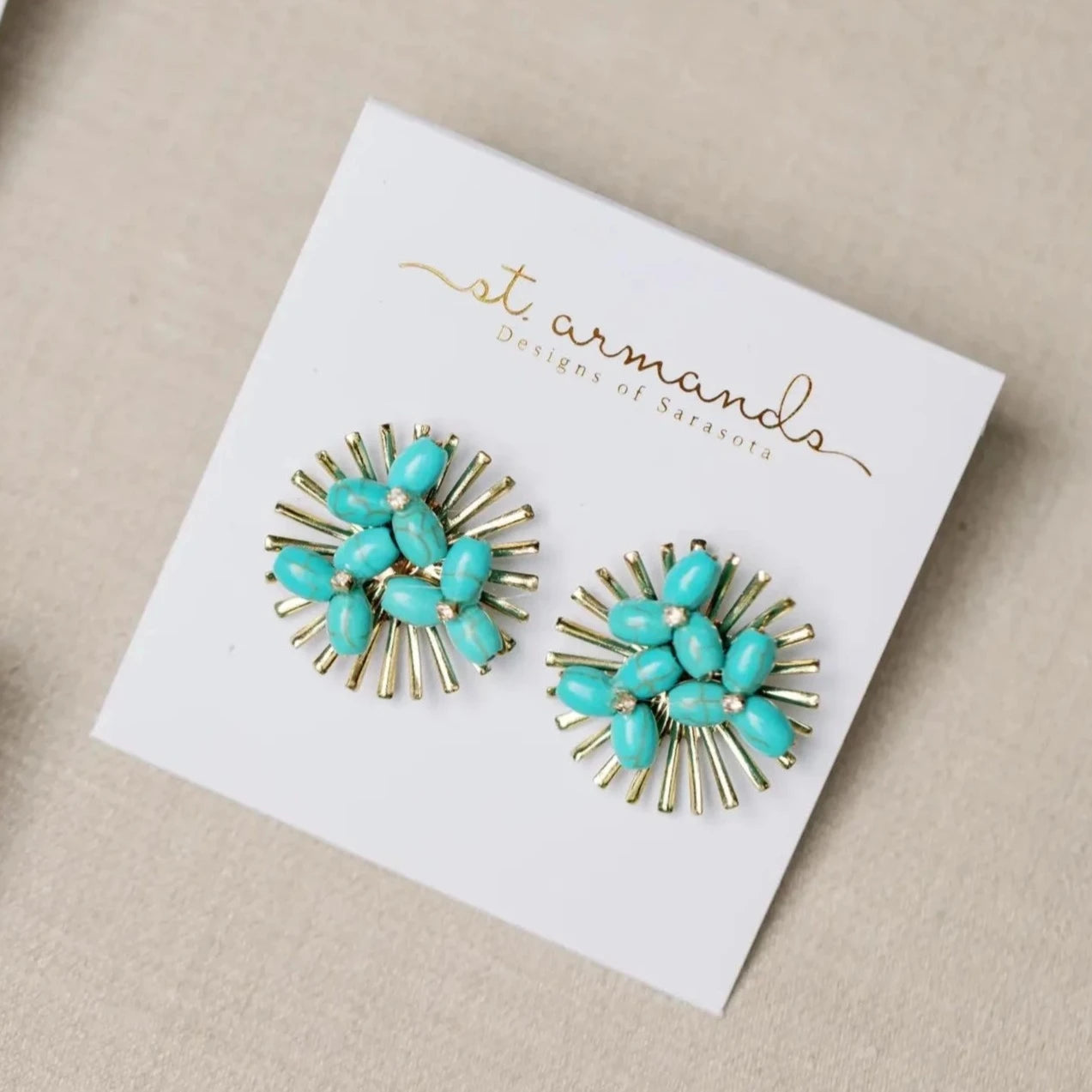 Sunburst Turquoise Studs