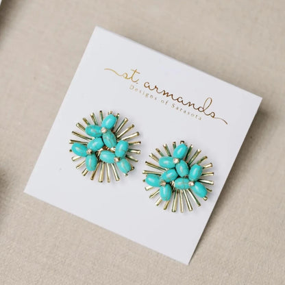 Sunburst Turquoise Studs