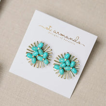 Load image into Gallery viewer, Sunburst Turquoise Studs
