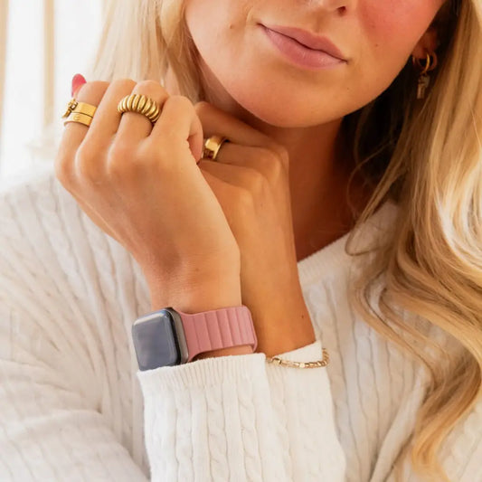 Deep Rose Magnetic Loop Watch Band