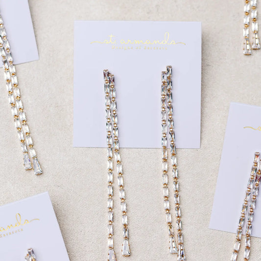 Swingy Diamond Tennis Duster Earrings