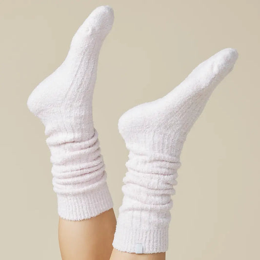 Cozy, Slouchy Marshmallow Socks with Grippers