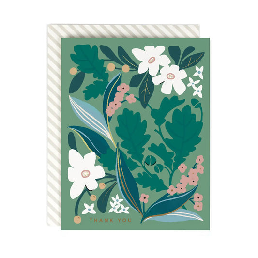Daphne Floral Thank You Greeting Card