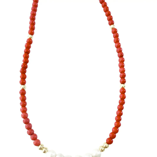 Melissa Beaded Necklace w/ Pearl Accents
