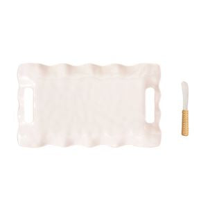 Ruffle Outdoor Tray Set
