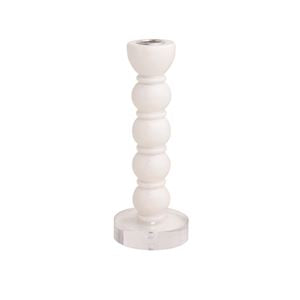 White Bauble Taper Holder
