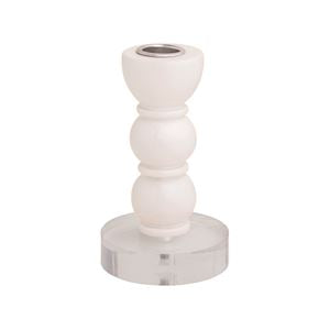 White Bauble Taper Holder