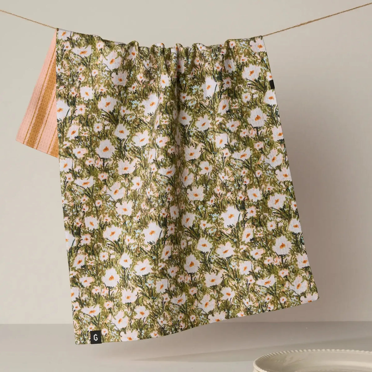 Daisy Stripe Luxe Kitchen Towel