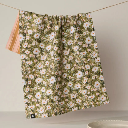 Daisy Stripe Luxe Kitchen Towel