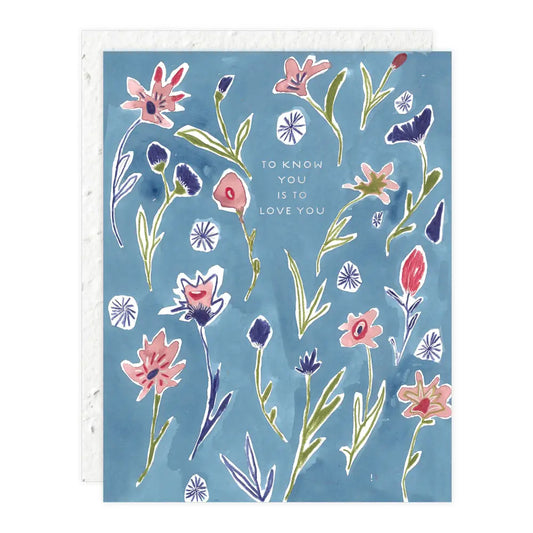Ditzy Flowers Love Card