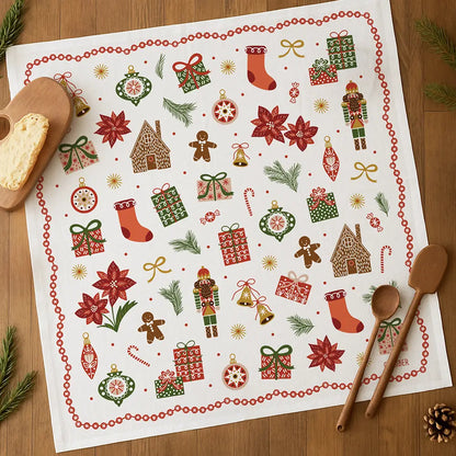 Festive Trinkets Tea Towel
