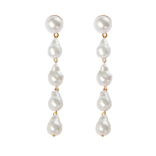 Natural Pearl Drop Earrings
