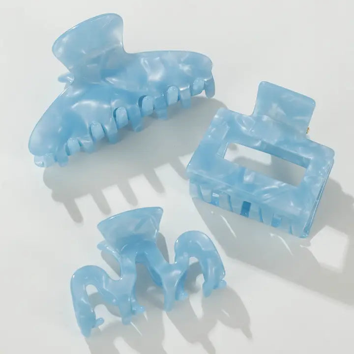 Saltwater Blue Small Claw Clips