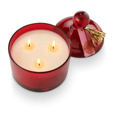 Load image into Gallery viewer, Mistletoe Kisses Lidded Glass Candle
